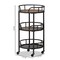 Baxton Studio Bristol Rustic Industrial Style Metal and Wood Mobile Serving Cart 137-7508 - alternate 5